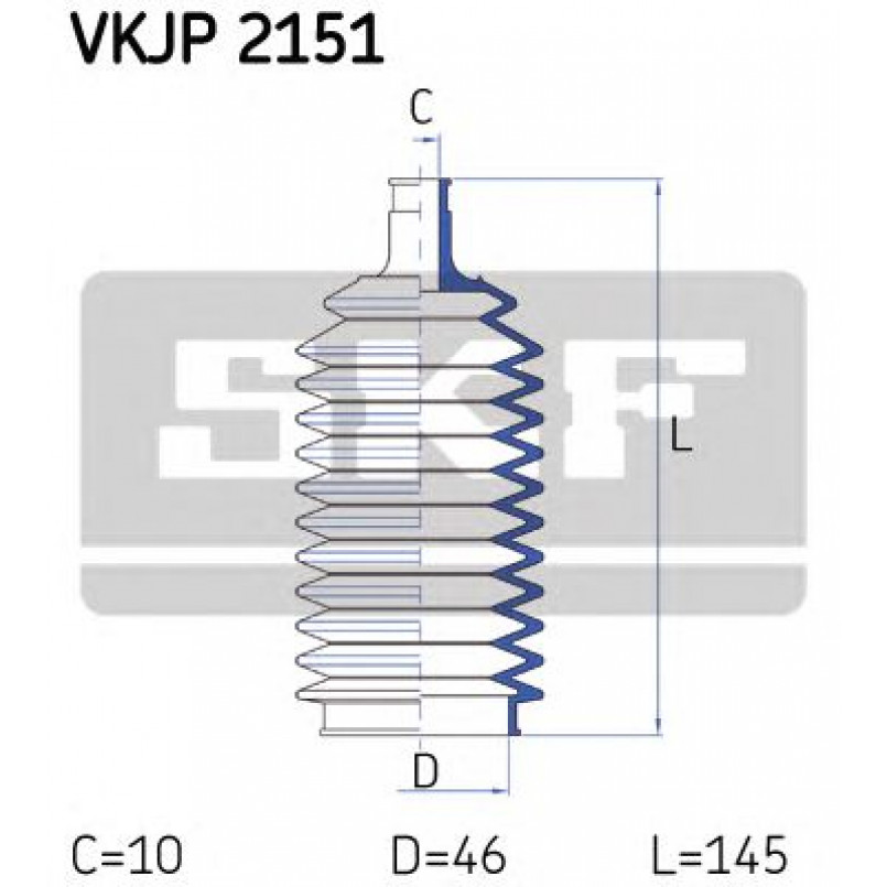 VKJP 2151 SKF - Пильовик привідного валу